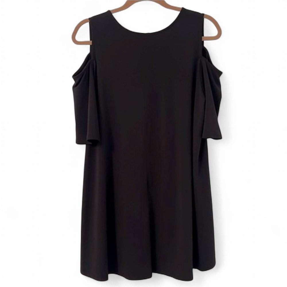 Karen Kane Black Flutter Sleeve Top 1X - Picture 3 of 8